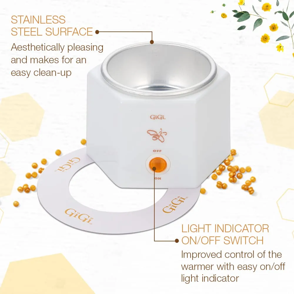 GiGi Hair Removal Wax Warmer, Waxing Kit, Space Saver, Compact, Accomodates 8 oz and 14 oz Wax Cans, 1 Pack
