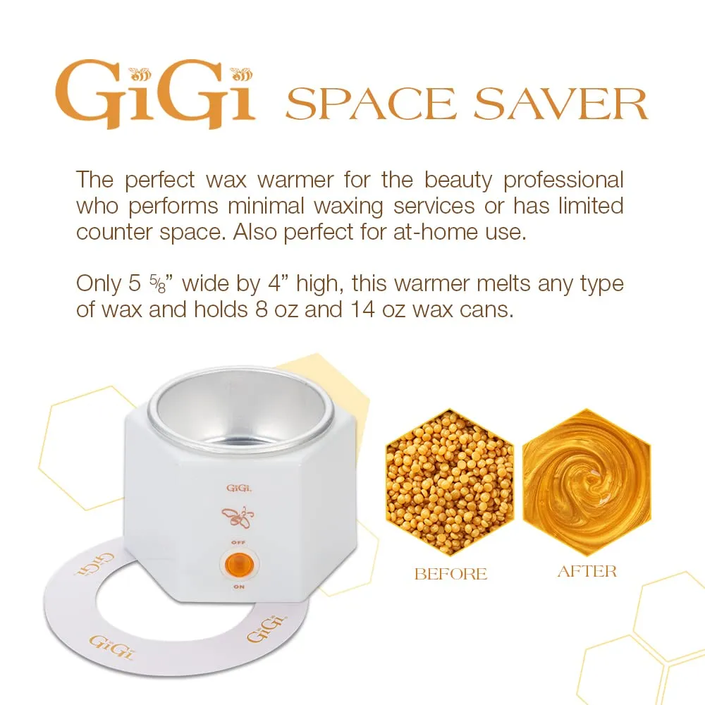 GiGi Hair Removal Wax Warmer, Waxing Kit, Space Saver, Compact, Accomodates 8 oz and 14 oz Wax Cans, 1 Pack