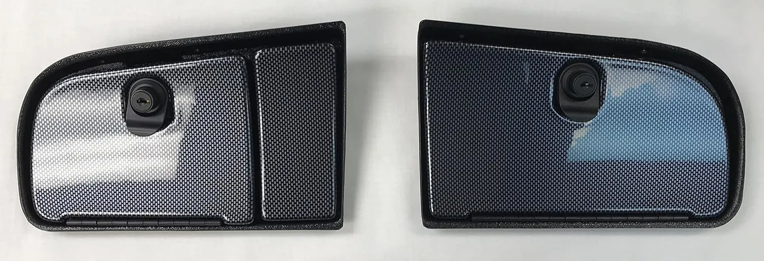 GMT Inc E-Z-Go TXT Golf Cart EZ Install Locking Glove Box Door Set in Carbon Fiber (Will FIT New and Current Generation 1994 and UP) (Will NOT FIT RXV Models)