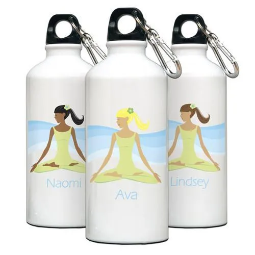 Go Girl Personalized Meditate Water Bottle
