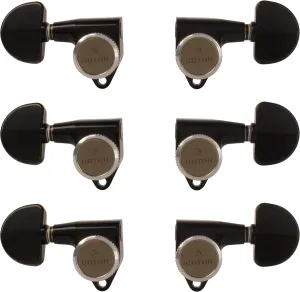 Gotoh Magnum Lock-Trad 3 3 Guitar Tuners, Black