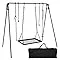 Grill Swing Campfire Grill Stand with Iron Grill Grate,Collapsible Campfire Rack