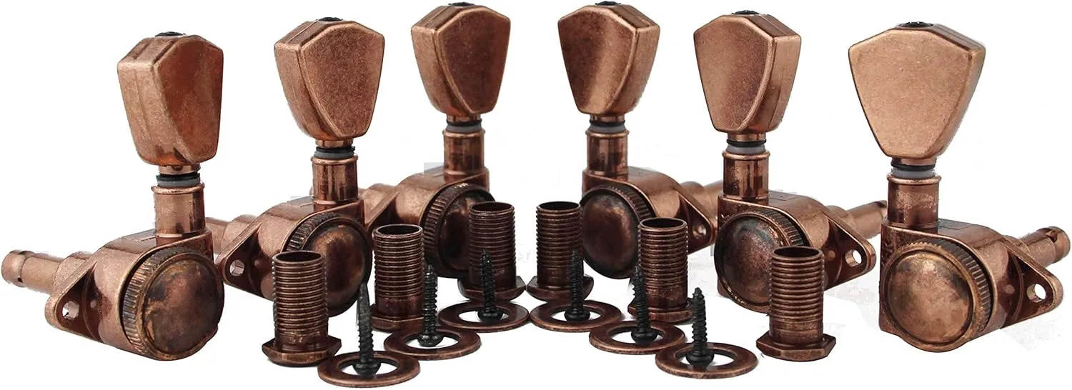 Guyker Bronze Electric Guitar Accessories Set, Locking Tuners (3R   3L), Pickup, Bridge and Tailpiece Replacement