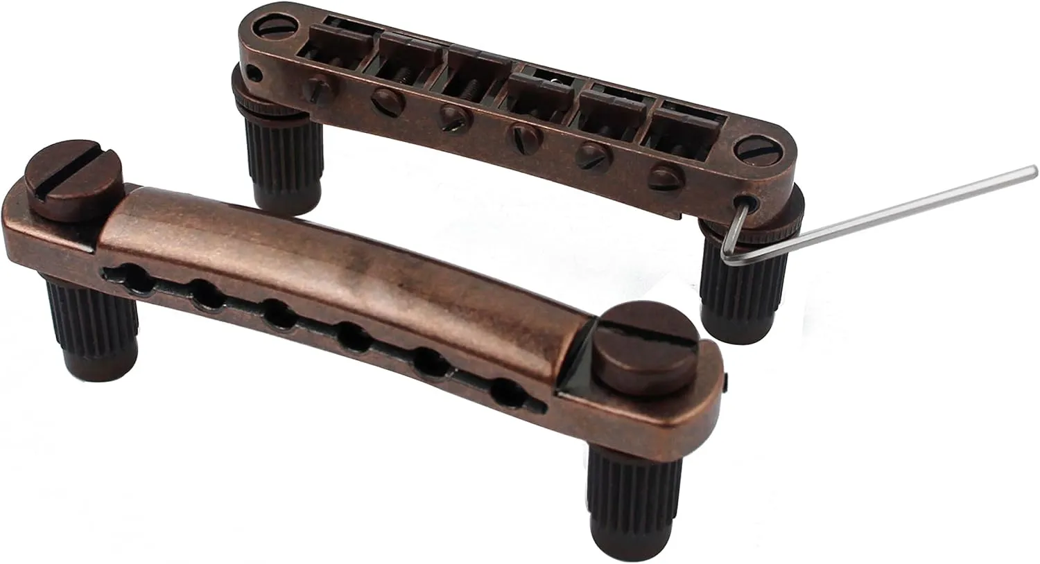 Guyker Bronze Electric Guitar Accessories Set, Locking Tuners (3R   3L), Pickup, Bridge and Tailpiece Replacement