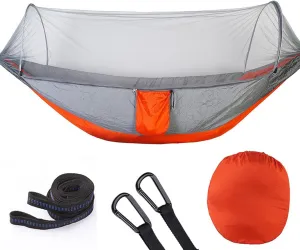Hammock with Mosquito Net Camping Double Portable Hammock Load 200kg for Camping Hiking Backyard Outdoor Backpacking Travel with 2m Rope Buckle (Color : E, Size : 250x120cm)