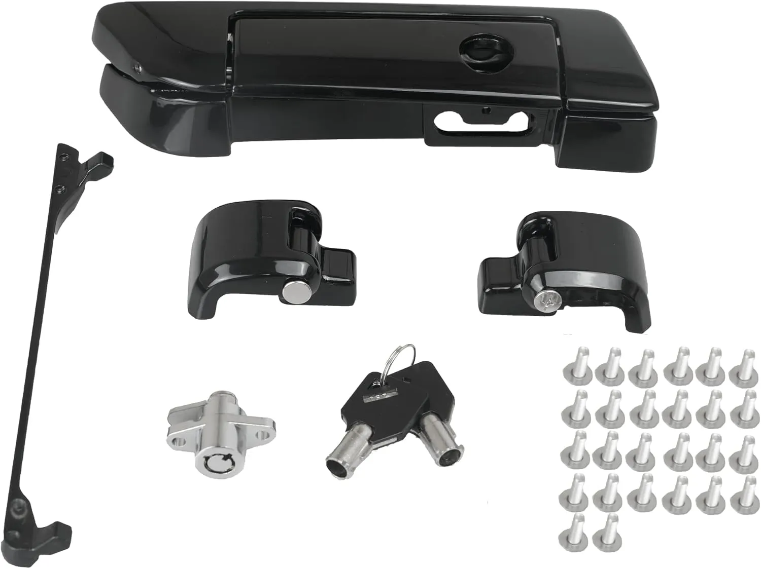 Harley Tour Pack Latches Black,Tour Pak Pack Trunk Lid Latch with Keys Fit for Harley Touring Road King Road Glide Street Glide Electra Glide Ultra-Classic 2014-2025