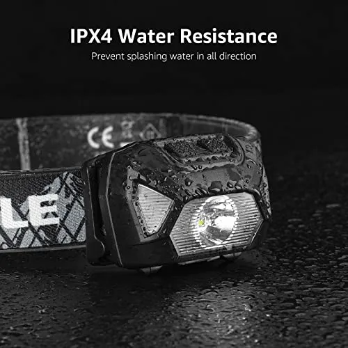 Headlamp Rechargeable,LED Head Lamp w/ 6 Modes for Camping & Hiking Gear Essentials