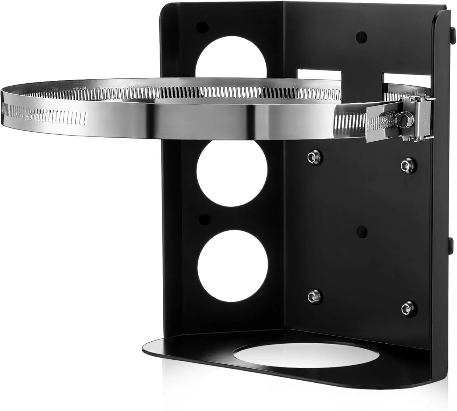 Hicarer 5 lb Propane Tank Mounting Bracket Heavy Duty Propane Tank Holder with Strap for Car RV Trailers Truck Overland Vehicles and Boat