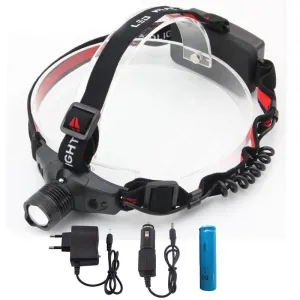 High Power Led Headlight Head Lamp Mini  Xm-L Q5 Head Torch Lamp Headlamp 18650 battery AC Car Charger for fishing camping