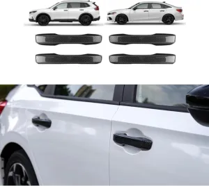Honda Civic Exterior Door Handle Cover for 2022 2023 2024 2025, Compatible with Accord CR-V 2023 2024 2025, Acura Integra 2023-2025 Accessories Car Interior - Carbon Fiber