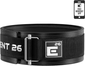 Hybrid Leather Weightlifting Belt for Men & Women - Self locking Adjustable Leather Lifting Belt for Powerlifting, Olympic lifting & Functional Fitness - Weight Belt, Squat Belt, Back Support - Patented