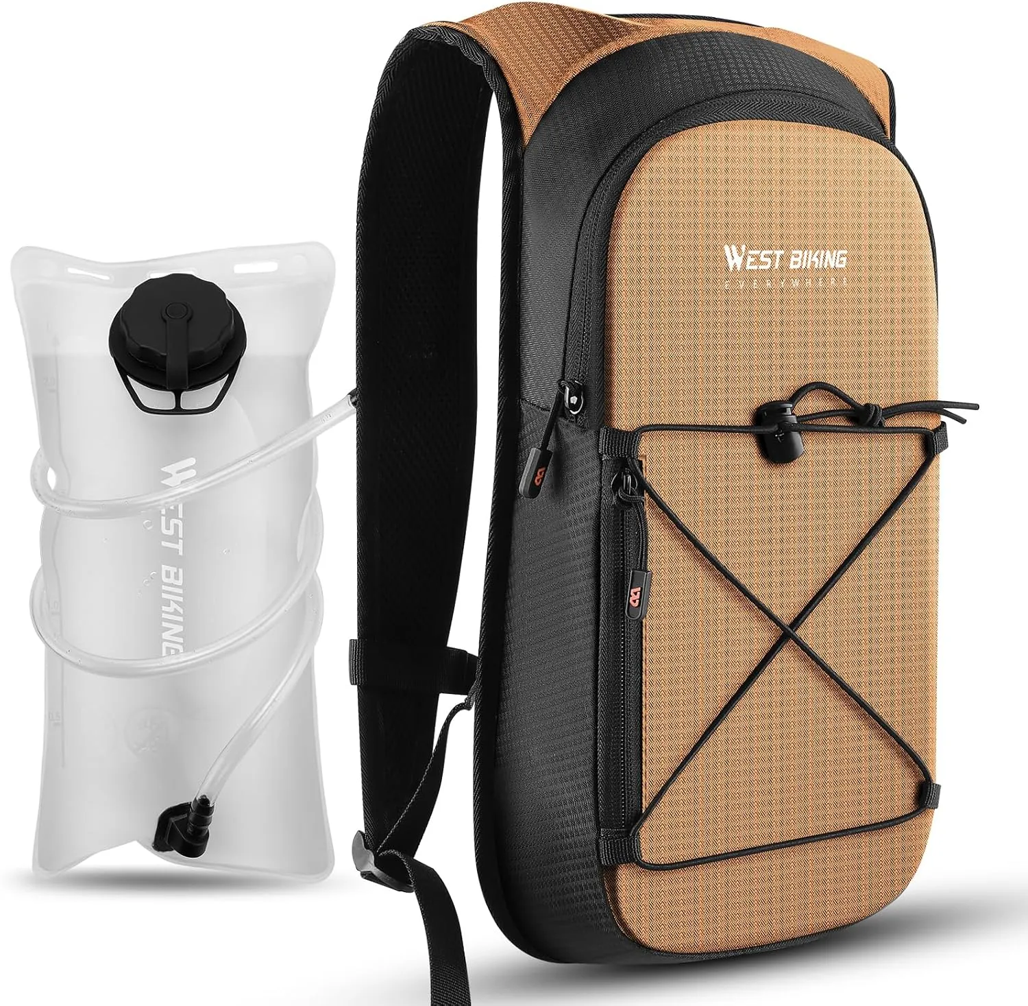 Hydration Backpack with TPU Hydration Bladder, Lightweight Hiking Water Backpack, Hydration Pack with 2L Water Bladder for Running, Cycling Climbing Camping Outdoor Sports