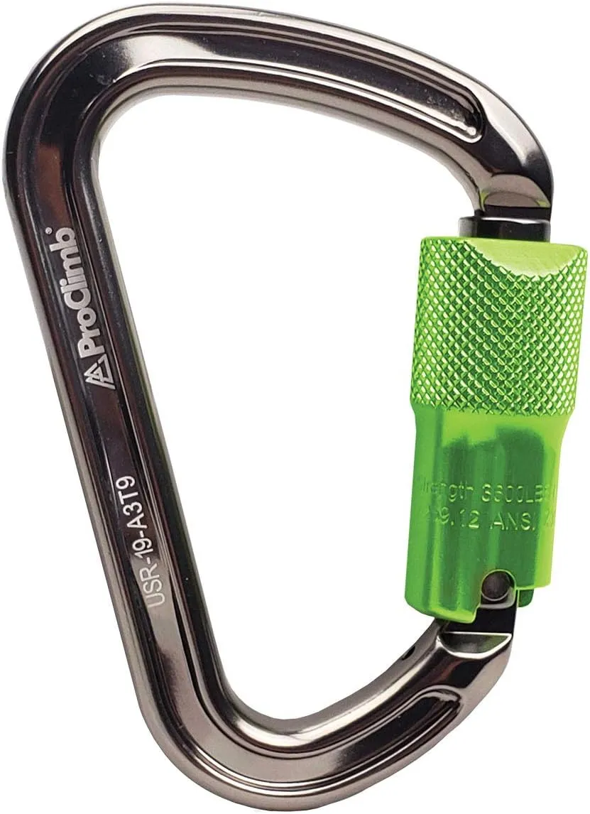 I-Beamer Mod D Lock Carabiner | NFPA Certified | 27kN MBS | Hot Forged Aluminum | I-Beam Design for Climbing, Rescue, Rigging & Rappelling