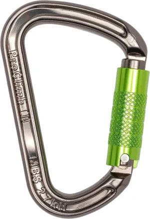 I-Beamer Mod D Lock Carabiner | NFPA Certified | 27kN MBS | Hot Forged Aluminum | I-Beam Design for Climbing, Rescue, Rigging & Rappelling