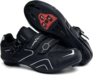 Indoor Road Bike Riding Shoes Bike Shoes with Locking Plates for Indoor Outdoor Road Riding Biking