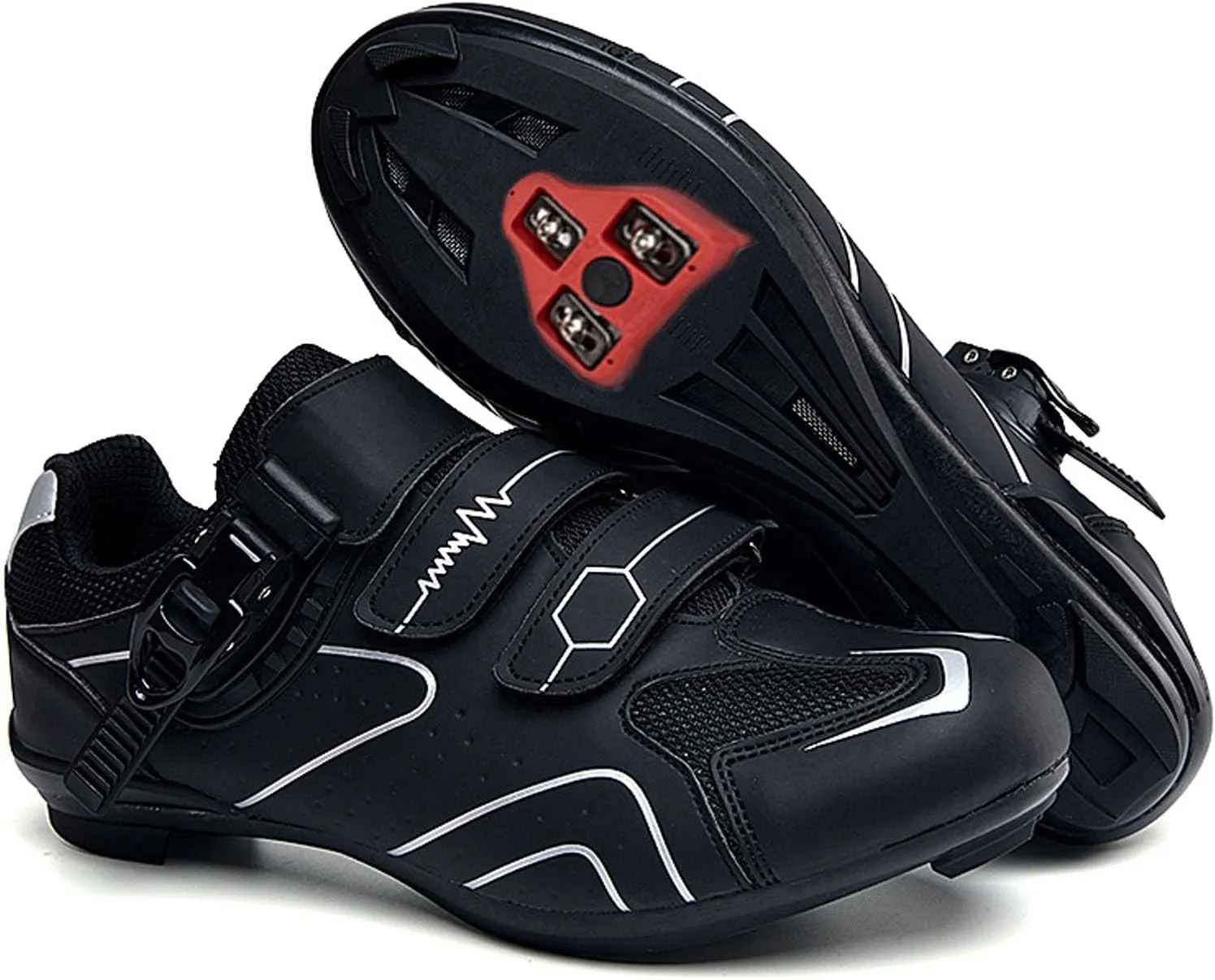 Indoor Road Bike Riding Shoes Bike Shoes with Locking Plates for Indoor Outdoor Road Riding Biking