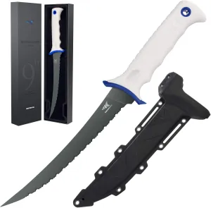 KastKing Spartacus Fillet Knife, Razor Sharp 8Cr14 Stainless-Steel Blade, Boning and Food Prep Knives, Durable/Comfortable Handles, Protective Sheath, Perfect for Fresh or Saltwater