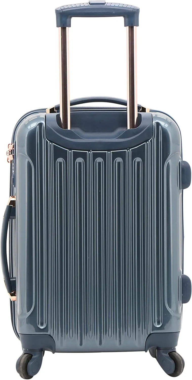 kensie Women's Alma Luggage, Midnight Blue, 3 Piece Set (28"/24"/20")
