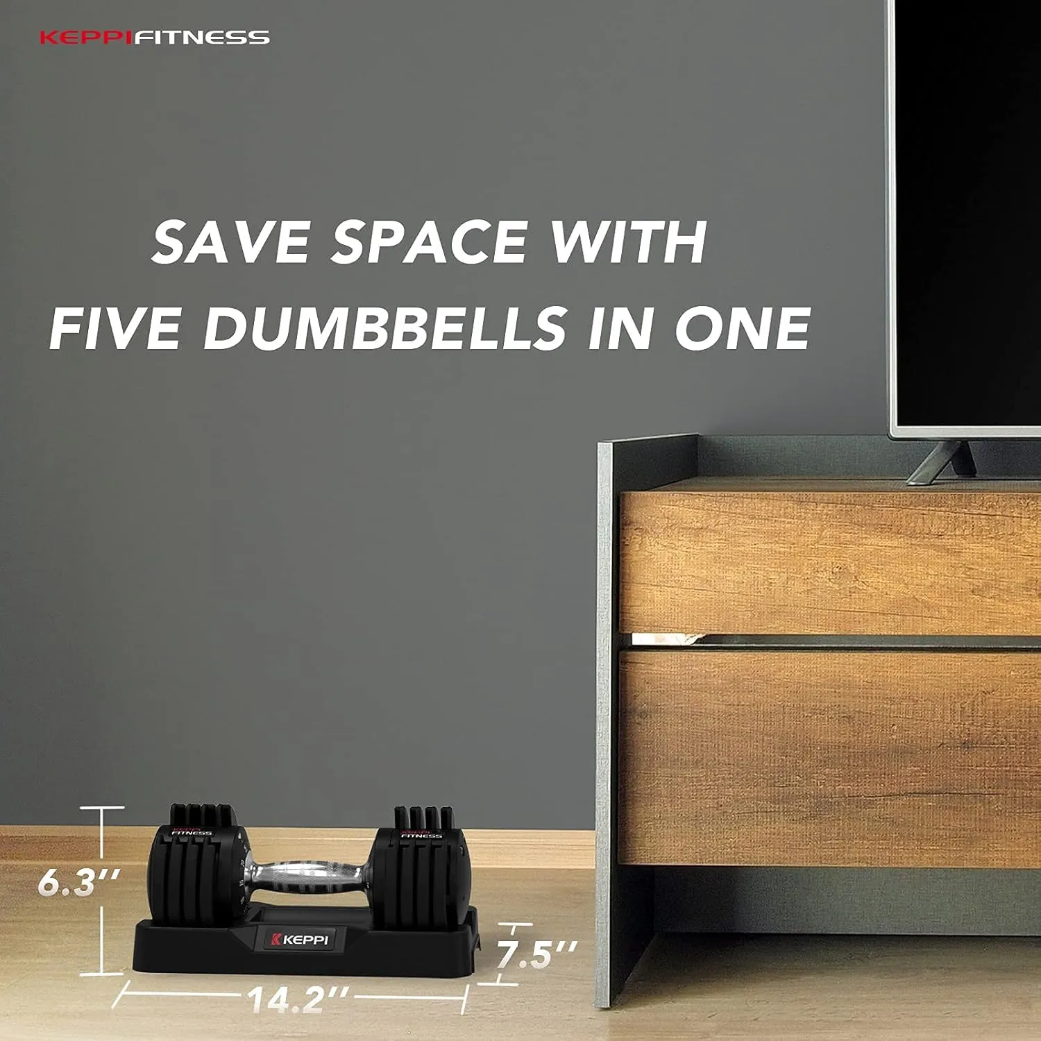 Keppi Adjustable Dumbbells Set, 25lb/40lb/55lb/60lb Dumbbells with Anti-Slip Metal Handle for Exercise & Fitness Fast Adjust Weight for Full Body Workout Fitness