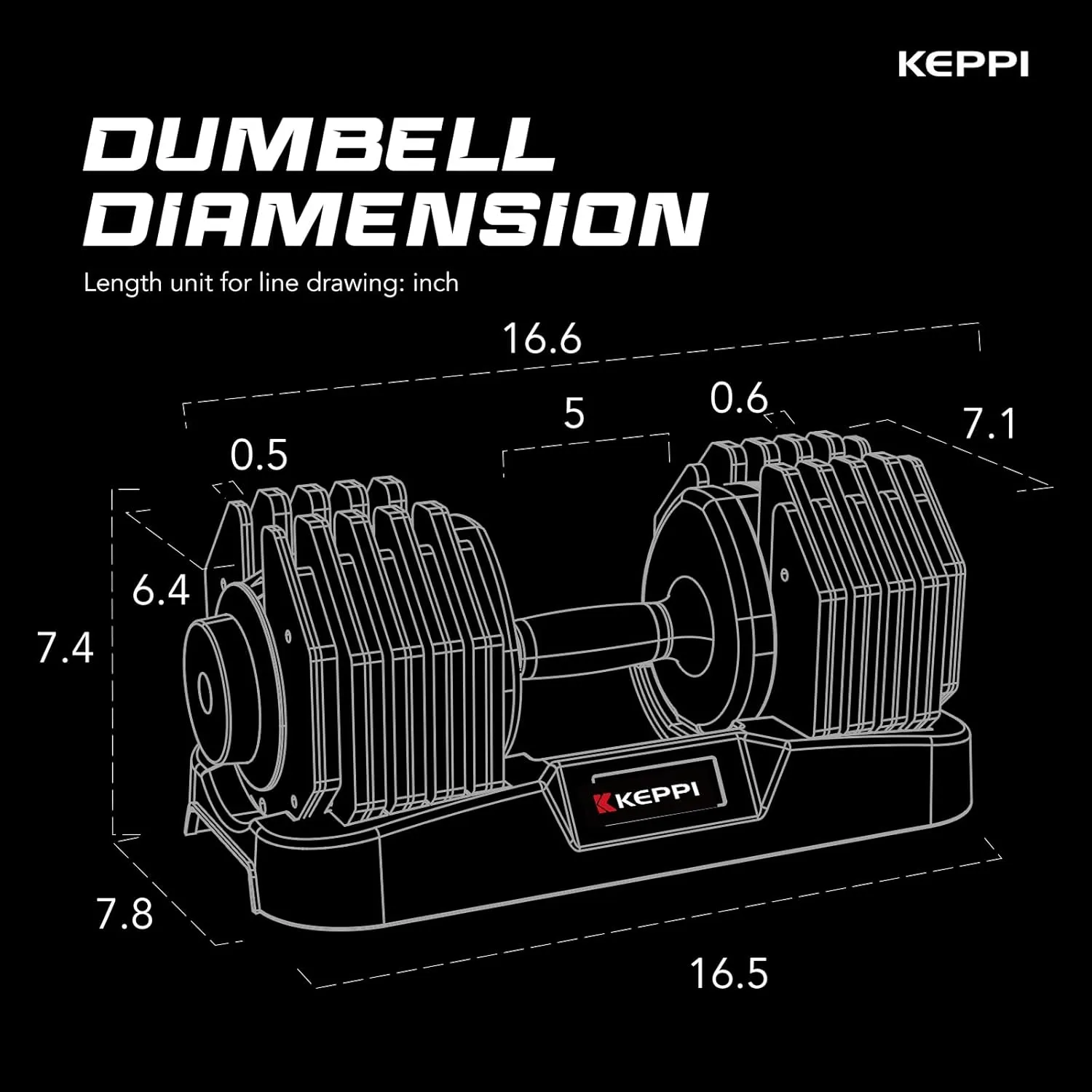 Keppi Adjustable Dumbbells Set, 25lb/40lb/55lb/60lb Dumbbells with Anti-Slip Metal Handle for Exercise & Fitness Fast Adjust Weight for Full Body Workout Fitness