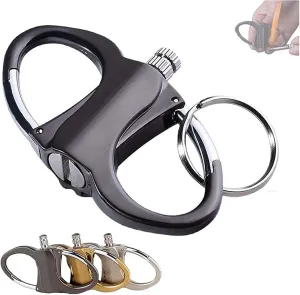 Keychain Lighter, Permanent Match Unlimited Lighter with Keychain, Permanent Match Lighter, Emergency igniter Set, Metal Keychain Unlimited Waterproof Stick(Black)