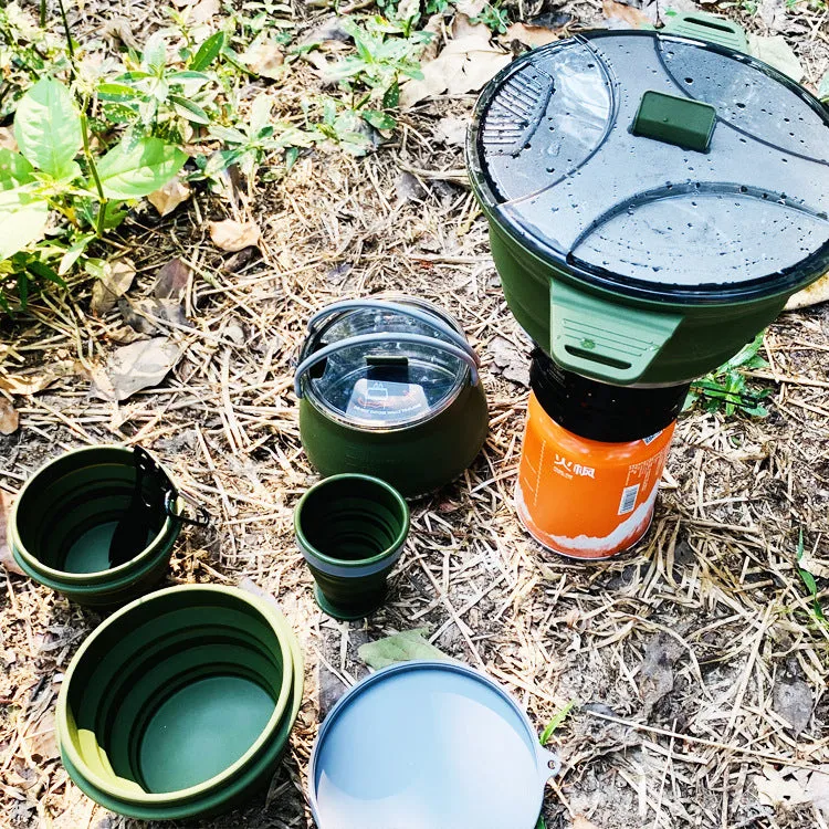 KinWild Portable Camping Cooking Pot Set