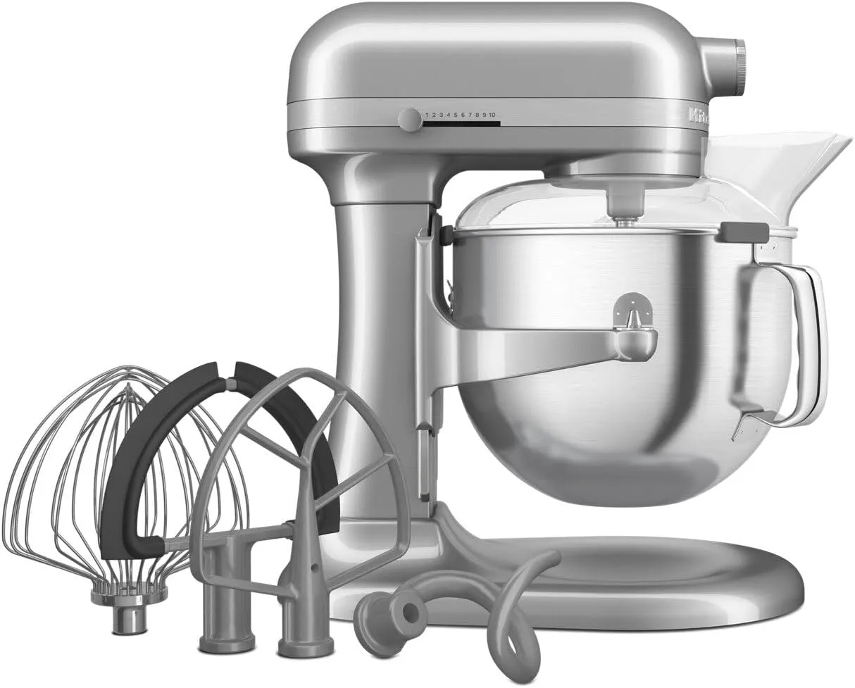 KitchenAid® 7 Quart Bowl-Lift Stand Mixer Bundle with 5-Piece Pasta Deluxe Set Attachment, Stainless Steel
