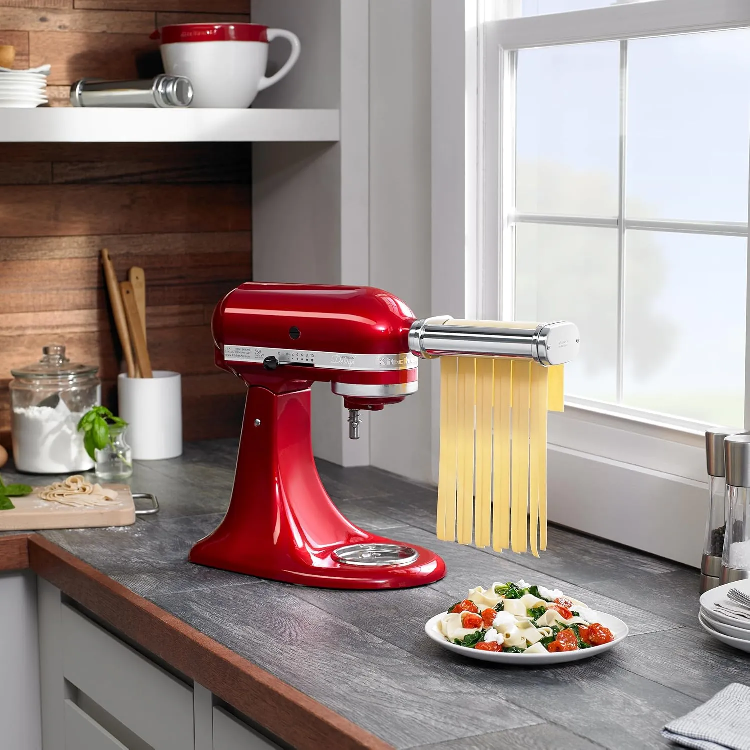 KitchenAid® 7 Quart Bowl-Lift Stand Mixer Bundle with 5-Piece Pasta Deluxe Set Attachment, Stainless Steel