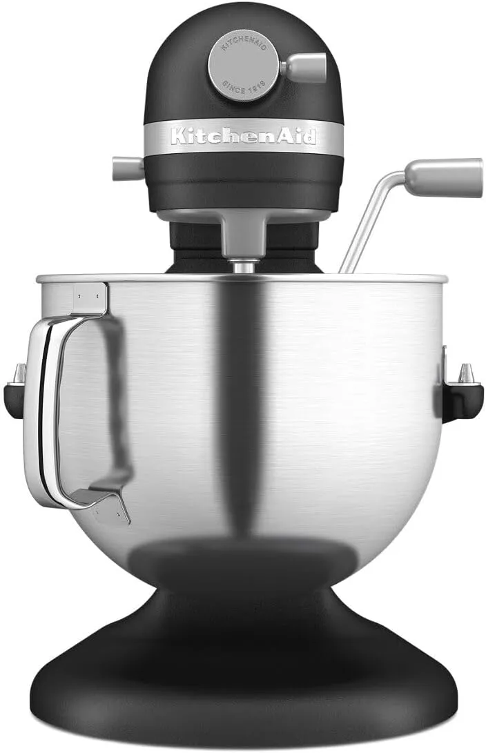KitchenAid® 7 Quart Bowl-Lift Stand Mixer, Cast Iron Black & KSMPDX Pasta Deluxe Set Stand Mixer Attachment, 5 Piece, Stainless Steel
