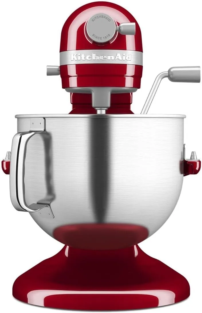 KitchenAid® 7 Quart Bowl-Lift Stand Mixer, Empire Red & KSMPDX Pasta Deluxe Set Stand Mixer Attachment, 5 Piece, Stainless Steel