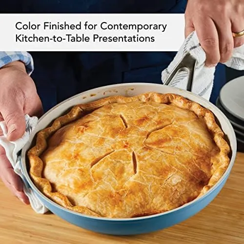 KitchenAid Hard Anodized Ceramic Nonstick Cookware/Pots and Pans Set, 10 Piece - Blue Velvet