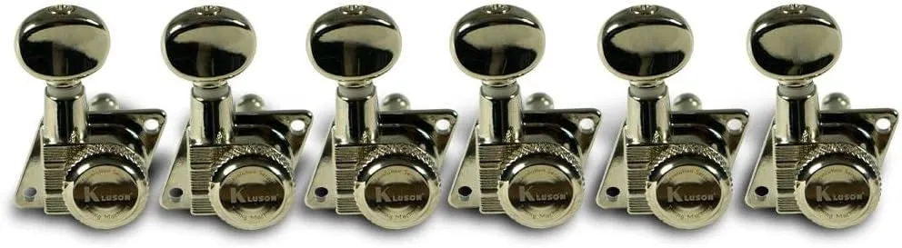 Kluson Revolution F Style Locking Staggered Tuners For Fender, #KRFL-6BX-N
