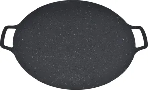 Korean BBQ Grill, Good Insulation Heat Resistant Solid Grilling Pan Nonstick for Outdoor Indoor Party for Camping 36CM