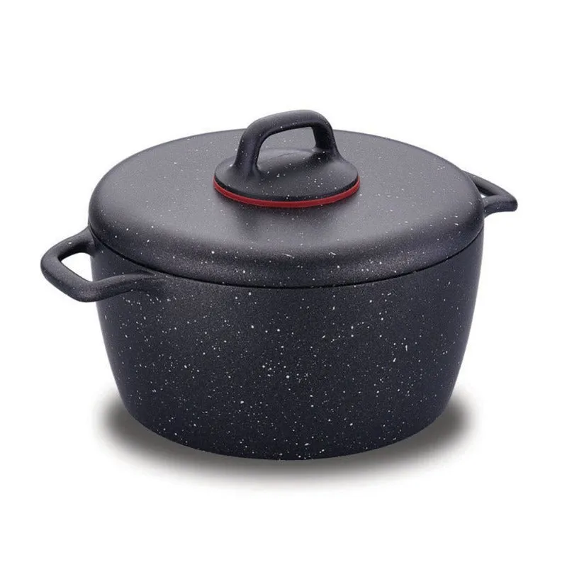 Korkmaz Gusto Die Cast Aluminum Casserole, Granite Coating Pot, 7.9" x 3.9"