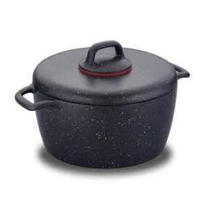 Korkmaz Gusto Die Cast Aluminum Casserole, Granite Coating Pot, 7.9" x 3.9"