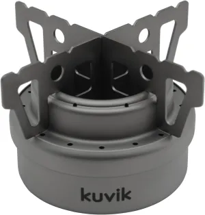 Kuvik Titanium Alcohol Stove - Ultralight and Compact Stove for Backpacking, Camping, and Survival