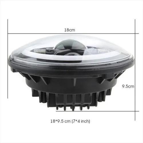 LANDROVER DEFENDER 7 inch LED headlight x 2 new projector lens DRL Halo