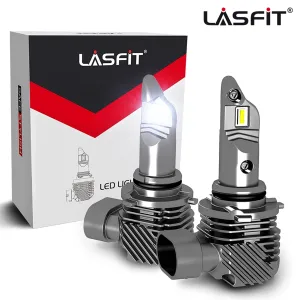 Lasfit 9005 LED Headlight Bulbs,HB3 High Beam Noiseless 40W 4000LM 6000K White, L1plus Series | 2 Bulbs