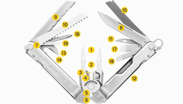 Leatherman Multi-Tool Supertool 300 - Black 19 Tools