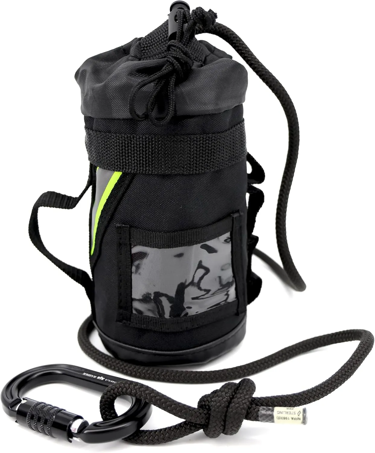 Lightning X Fire Rescue Personal Escape Rope Bag Bail Out Kit w/ 40' x 8mm Rope & Carabiner NFPA