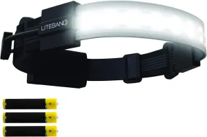 Lightweight LED Headlamp - Liteband FLEX 300 Lumens Headband Head Lamp, AAA Battery Powered Tactical Headlamps, Camping, Running, Hard Hat Light, Best Rated for Hands Free Forehead Flashlight, Night