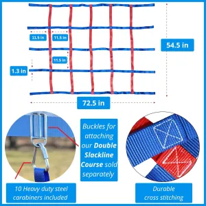 Lily's Things Cargo Net Attachment Double Slackline Accessories | Climbing Wall & Equipment | Playground Equipment Outdoor