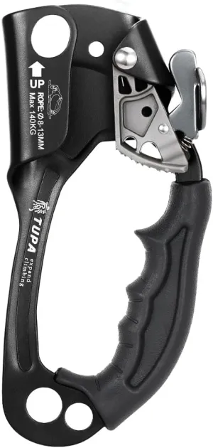 Lixada Climbing Hand Ascender 8-13mm Vertical Rope Access with Ergonomic Rubber Handle CE Certified Strong Rappelling Gear Equipment for Rock Climbing Tree Arborist, Rescue Caving