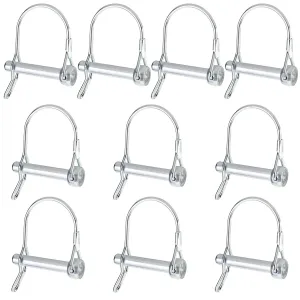 Lock Pin,Locking Pin,Hitch Pin,Hitch Lock,Trailer Pin,Trailer Coupler Pin, Wire Lock Pins, Shaft Locking Pin, Wire Locking Pin, Arch Shape Safety Coupler Pin with Long Ear for Trailer Farm(6mm x 44.5m