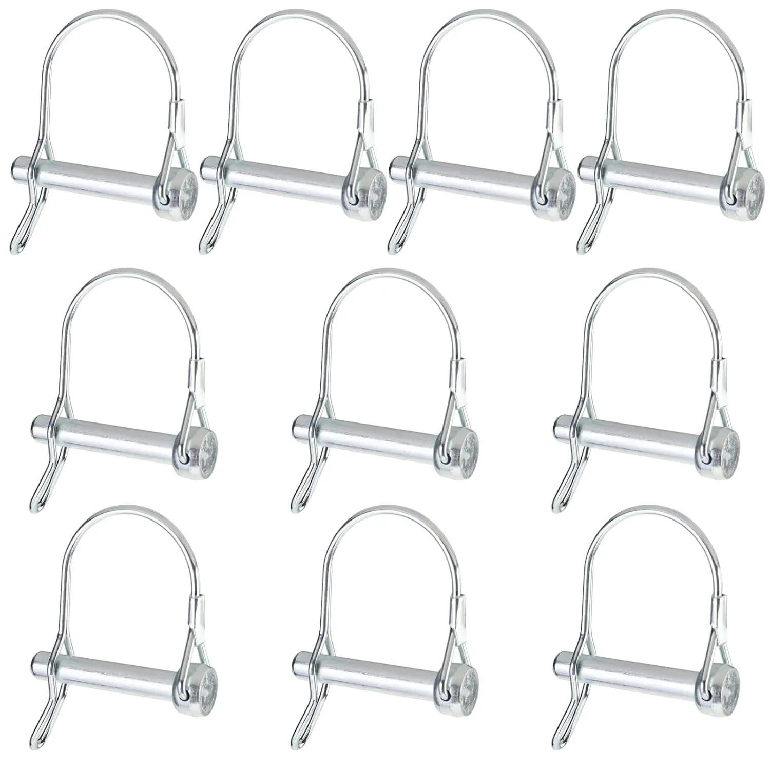 Lock Pin,Locking Pin,Hitch Pin,Hitch Lock,Trailer Pin,Trailer Coupler Pin, Wire Lock Pins, Shaft Locking Pin, Wire Locking Pin, Arch Shape Safety Coupler Pin with Long Ear for Trailer Farm(6mm x 44.5m