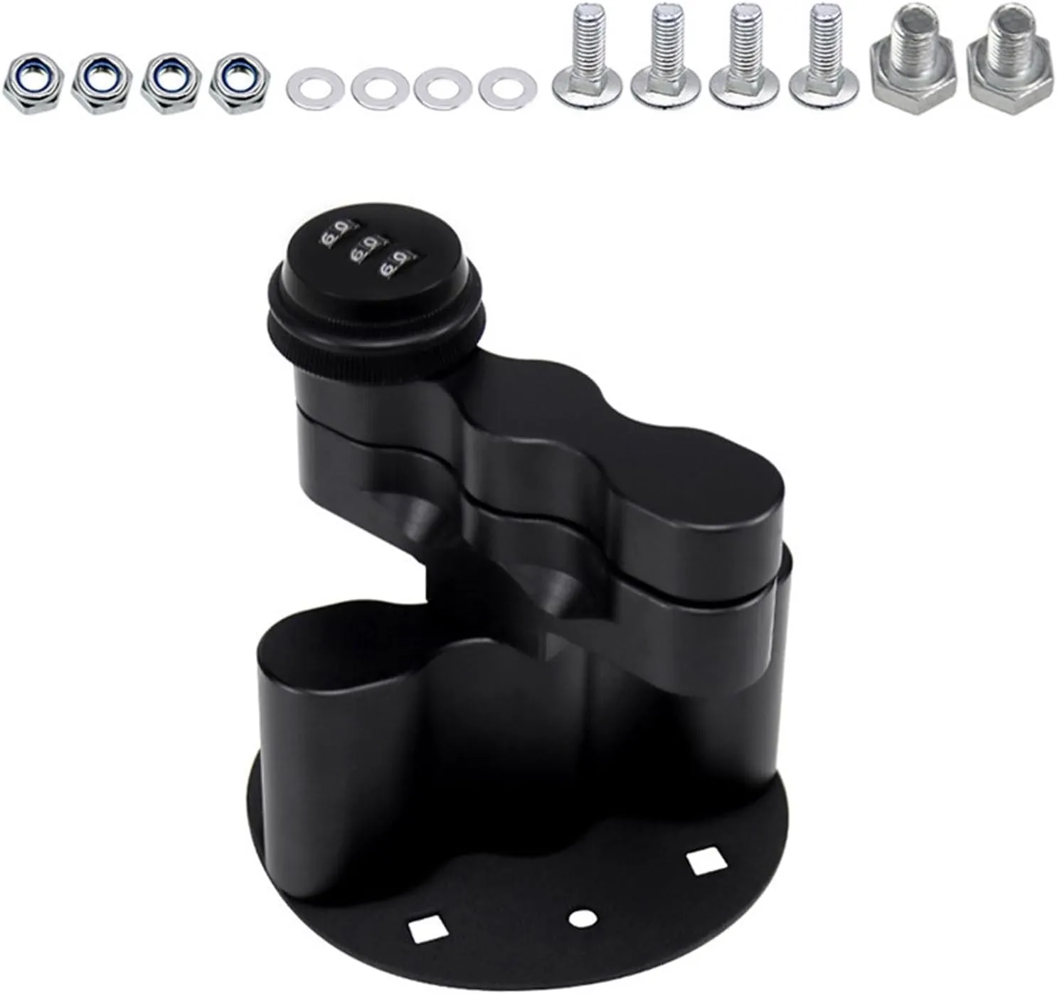 Lockable Holder Mount Bracket Holder with Secure Code Lock Suitable for Car Motorcycle Fuels Storage Water Container Combination Lock