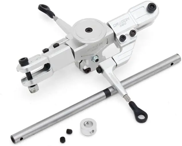 Lubosi Devil 450 Helicopter Parts DFC/SDC Main Rotor Head Upgrade Set -Silver D45F0A