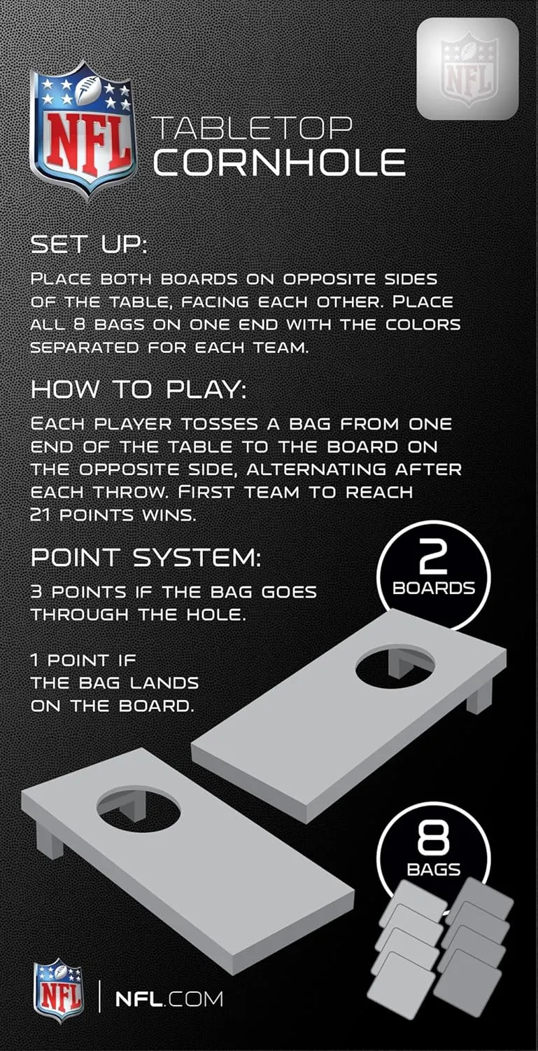 MasterPieces Officially Licensed NFL Tabletop Cornhole for Adults