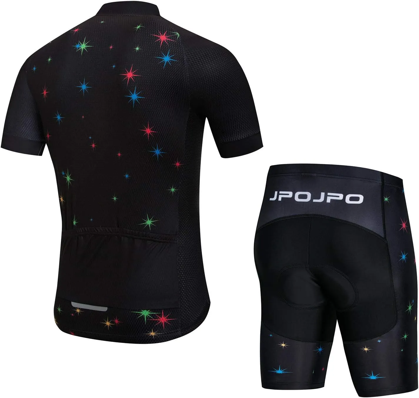 Men Cycling Jersey Set Bike Short Sleeve Shirt Tops 5D Padded Shorts S-3XL