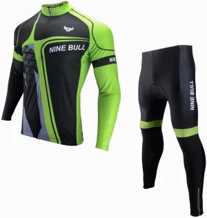 Men's Cycling Jersey Set - Reflective Quick-Dry Biking Shirt and 3D Padded Cycling Bike Shorts